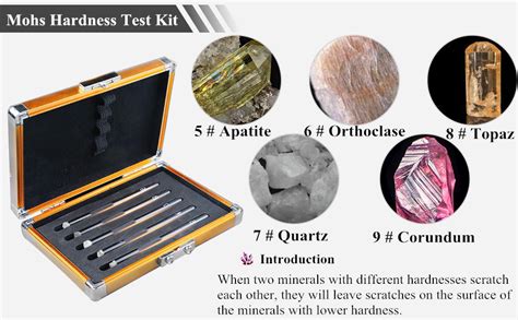 mohs mineral hardness test kit|mohs hardness scratch test kit.